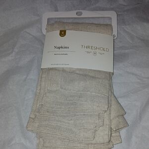 Threshold Natural Washable Cotton/ Linen Napkin Set
